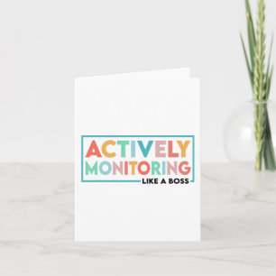 Testdag leraar actief monitoren als een baas kaart
