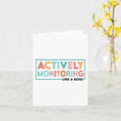 Testdag leraar actief monitoren als een baas kaart (Gele Bloem)
