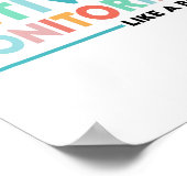 Testdag leraar actief monitoren als een baas poster (Hoek)