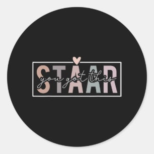 Testdag leraar examen Leopard testdag die je hebt Ronde Sticker