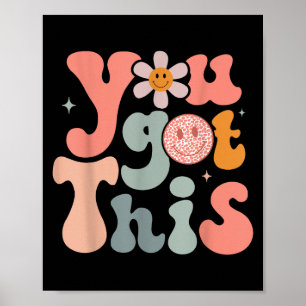 Testdag leraar shirt motivatie testdag studenten poster
