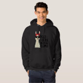 Testdag Llama Teacher Exam Testing Teaching Hoodie (Voorkant volledig)