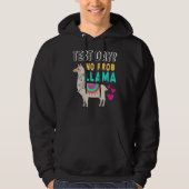 Testdag Llama Teacher Exam Testing Testing Teach Hoodie (Voorkant)