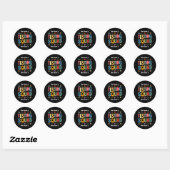 Testdag Motivatie Teacher Testing Squad Ronde Sticker (Vel)