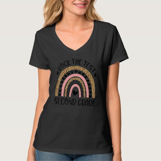 Testdag regenboogsteen De test van de tweede graad T-shirt (Voorkant)