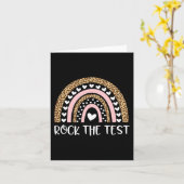 Testdag Rock De Test Leraar Rainbow Leopard Stu Kaart (Gele Bloem)