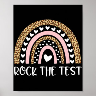 Testdag Rock De Test Leraar Rainbow Leopard Stu Poster