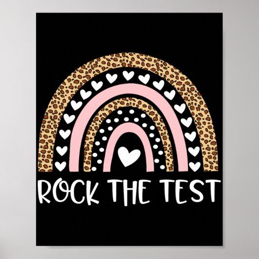 Testdag Rock De Test Leraar Rainbow Leopard Stu Poster (Voorkant)