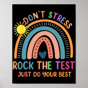 Testdag Rock De Test Regenboog Gifts Docent Studie Poster