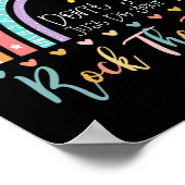 testdag rottestleraar dag regenboog poster (Hoek)