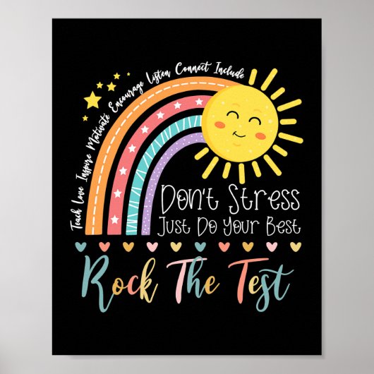 testdag rottestleraar dag regenboog poster (Voorkant)