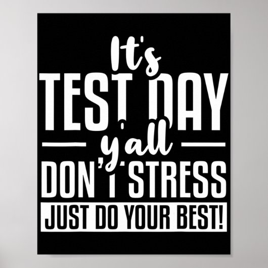 Testdag Schoolexamen Poster (Voorkant)