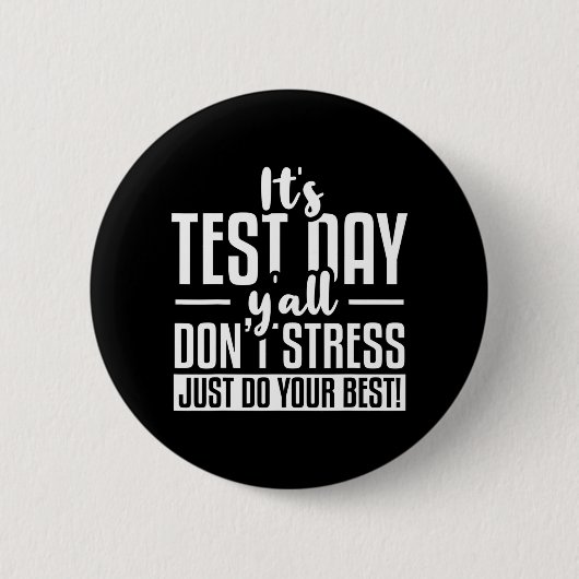 Testdag Schoolexamen Ronde Button 5,7 Cm (Voorkant)