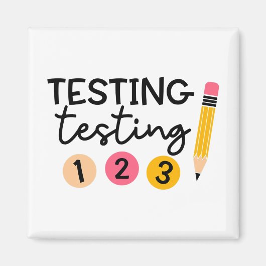 Testdag Shirt testen Coördinator Shirt Docent Magneet (Voorkant)