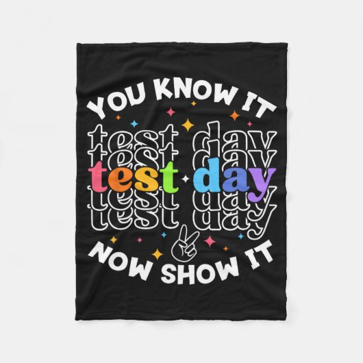 testdag testdag leraar leerling testdag fleece deken (Voorkant)