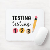 Testdag testen 1 2 3 Teacher testdag Muismat (Met muis)