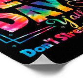 Testdag U'all Tie Dye Grappige Testdag Docenten Poster (Hoek)