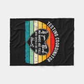 Testdag van de waardering van de coördinator einde fleece deken (Voorkant (Horizontaal))