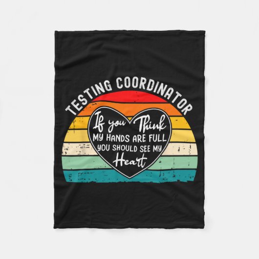 Testdag van de waardering van de coördinator einde fleece deken (Voorkant)