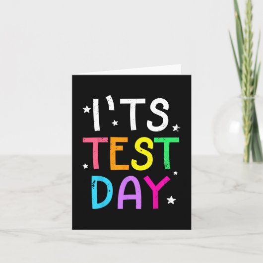 Testdag voor leraar Het is testdag Grappig Kaart (Voorkant)
