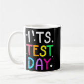 Testdag voor leraar Het is testdag Grappig Koffiemok (Links)