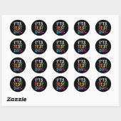 Testdag voor leraar Het is testdag Grappig Ronde Sticker (Vel)