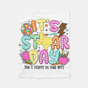 Testdag Yall Dont Stress Doe gewoon je beste leraa Fleece Deken