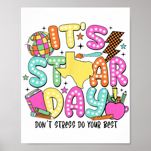 Testdag Yall Dont Stress Doe gewoon je beste leraa Poster (Voorkant)