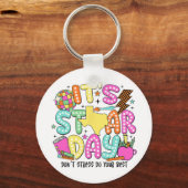 Testdag Yall Dont Stress Doe gewoon je beste leraa Sleutelhanger (Voorkant)