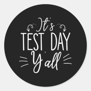 Testdag Yall Grappige eindexamen zelfverzekerde st Ronde Sticker