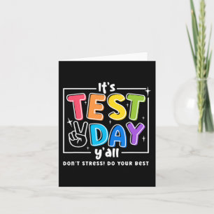 Testdag Yall Grappige School Testen Examen Motivat Kaart