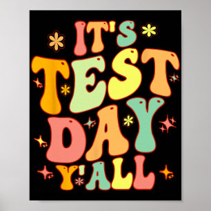 Testdag Yall Grappige testdag voor leraar of STU Poster