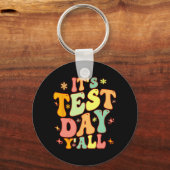 Testdag Yall Grappige testdag voor leraar of STU Sleutelhanger (Voorkant)