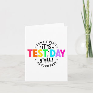 Testdag Yall Grappige testdag voor leraar studente Kaart