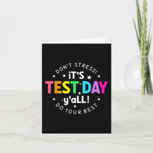 Testdag Yall Grappige testdag voor leraar studente Kaart