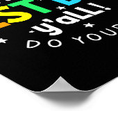 Testdag Yall Grappige testdag voor leraar studente Poster (Hoek)