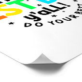 Testdag Yall Grappige testdag voor leraar studente Poster (Hoek)