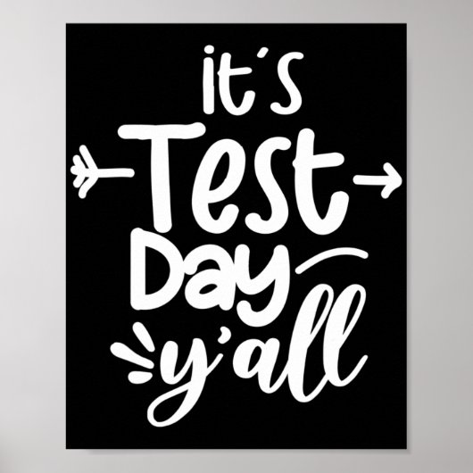Testdag Yall Grappige Testdag voor leraren Poster (Voorkant)