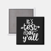 Testdag Yall Grappige Testdag voor studenten onder Magneet (Voorkant / Achterkant)