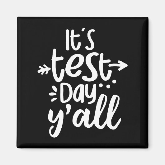 Testdag Yall Grappige Testdag voor studenten onder Magneet (Voorkant)