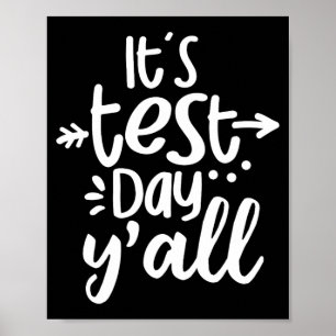 Testdag Yall Grappige Testdag voor studenten onder Poster
