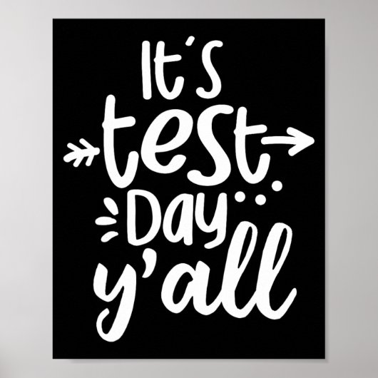 Testdag Yall Grappige Testdag voor studenten onder Poster (Voorkant)