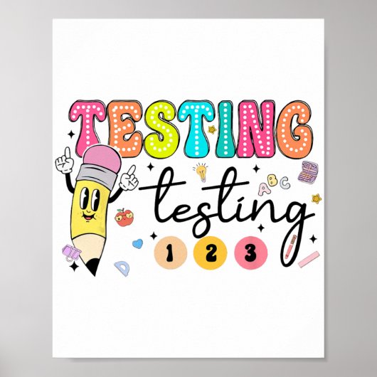 Testdag Yall testdag leraar Poster (Voorkant)