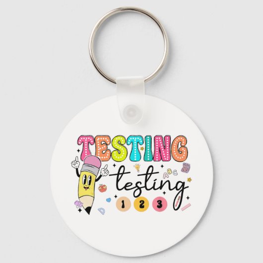 Testdag Yall testdag leraar Sleutelhanger (Voorkant)