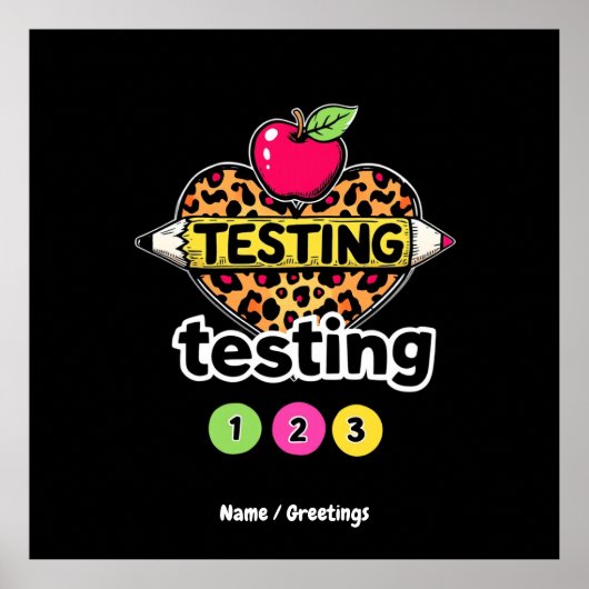 Testen 123 Gids voor succesvolle testdag Poster (Voorkant)