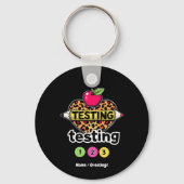Testen 123 Gids voor succesvolle testdag Sleutelhanger (Voorkant)