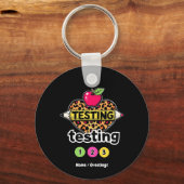 Testen 123 Gids voor succesvolle testdag Sleutelhanger (Voorkant)
