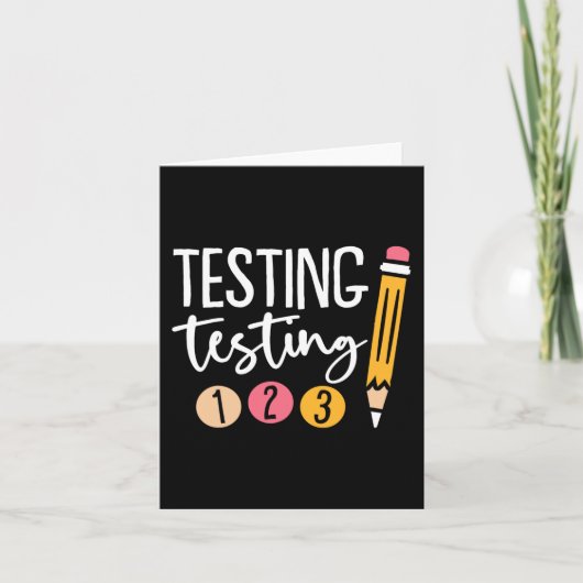 Testen 123 Schattige Test Dag 3 Kaart (Voorkant)