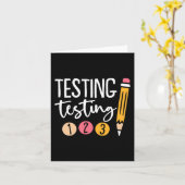 Testen 123 Schattige Test Dag 3 Kaart (Gele Bloem)
