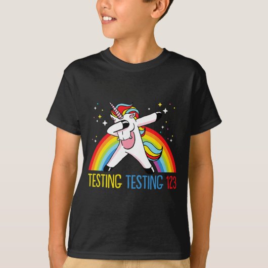 Testen 123 Schattigee testdag 2 T-shirt (Voorkant)